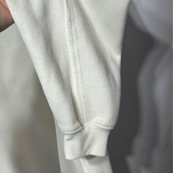 Oversized crew neck sweatshirt. Size XL. Cream/brown. “Wellness beach club”. - Picture 8 of 9